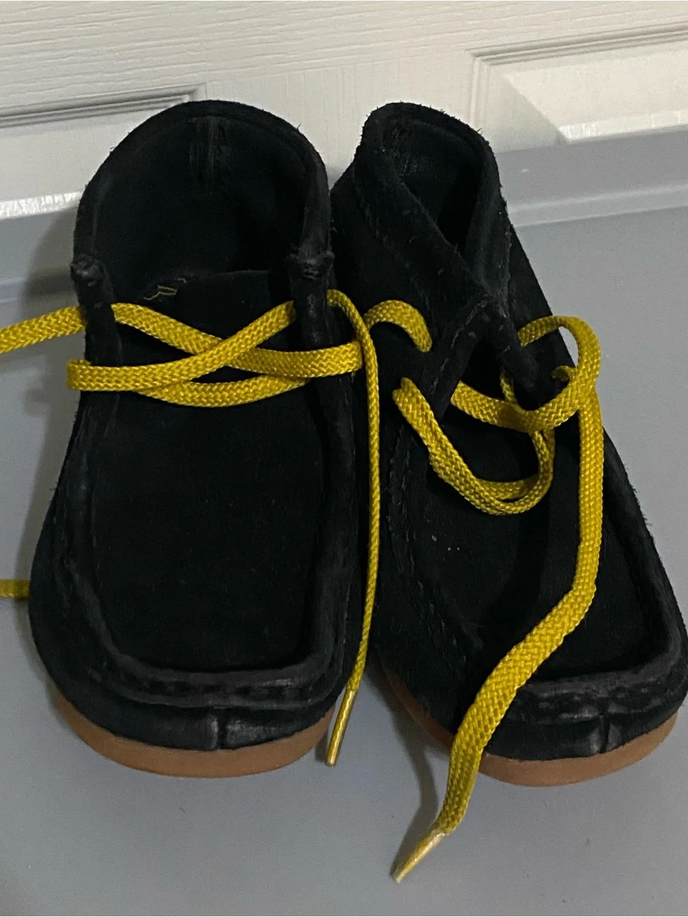 Clarks Original Pokemon Wallabee Mist Pikachu Suede Black Boot Shoe Kids US 13W